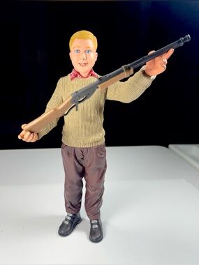 Vintage 2003 A Christmas Story Ralphie Parker Talking 10" Figure w Red Ryder GC!